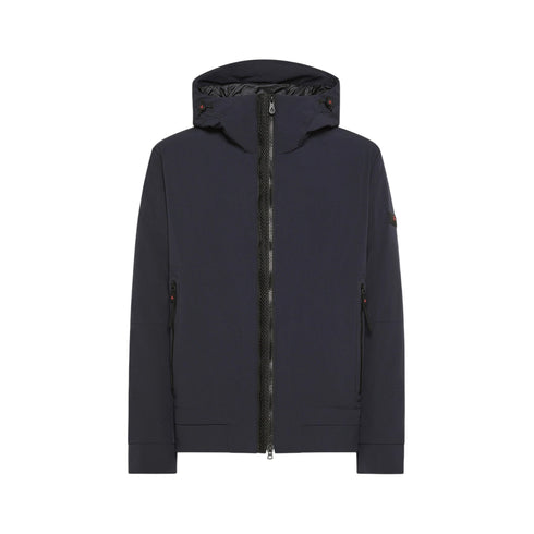 Parka Uomo Loge corto, idrorepellente, con patch logo sulla manica
